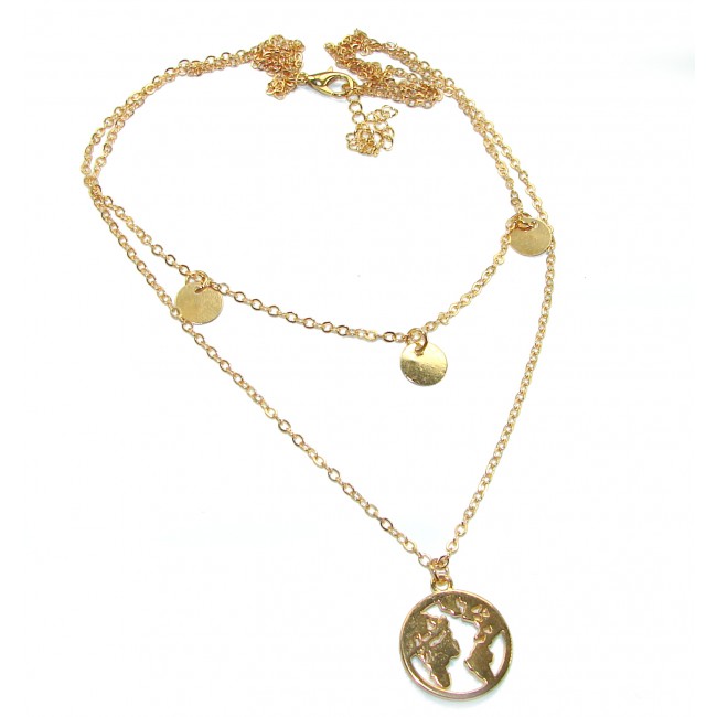 Multilayer Necklace 10K Gold over .925 Sterling Silver handcrafted necklace - photo 3