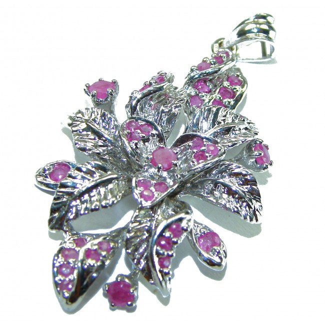 Red Royalty authentic Ruby .925 Sterling Silver handmade Pendant