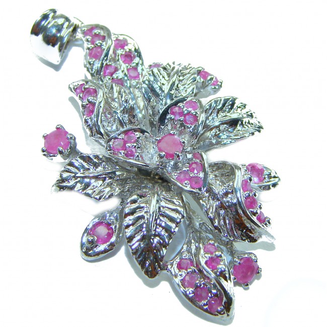 Red Royalty authentic Ruby .925 Sterling Silver handmade Pendant