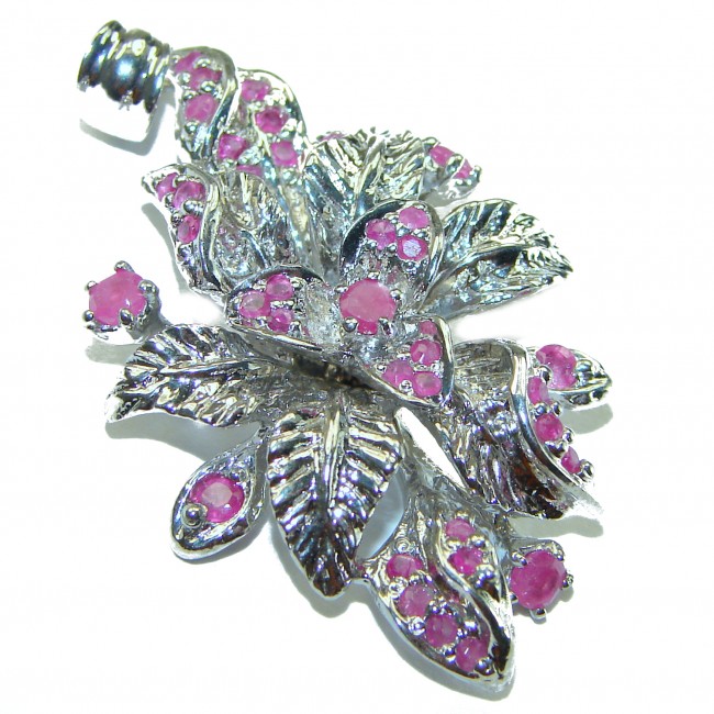 Red Royalty authentic Ruby .925 Sterling Silver handmade Pendant
