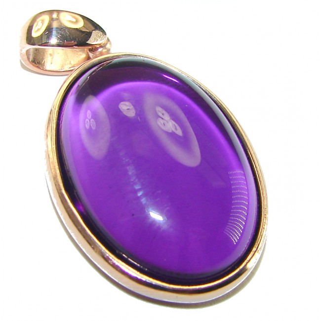 Vintage Design Amethyst 14K Gold over .925 Sterling Silver handcrafted Pendant - photo 3