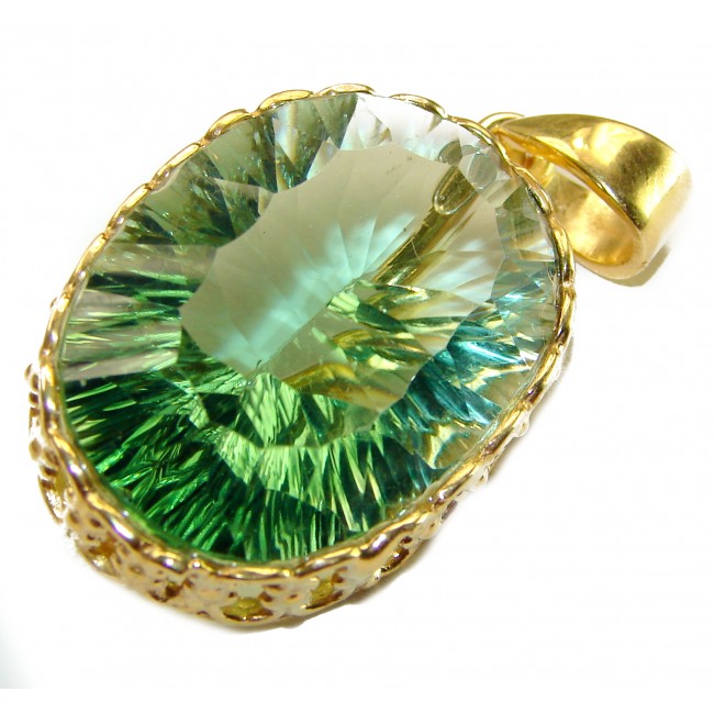 Green Ivy Green Amethyst - Prasolite .925 Sterling Silver handcrafted pendant - photo 2