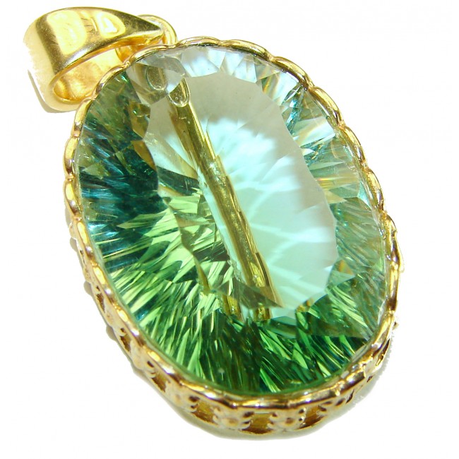 Green Ivy Green Amethyst - Prasolite .925 Sterling Silver handcrafted pendant - photo 1