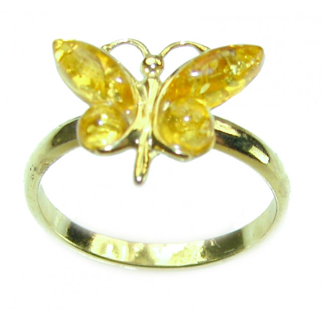 Authentic Baltic Amber .925 Sterling Silver handcrafted ring; s. 5 - photo 2