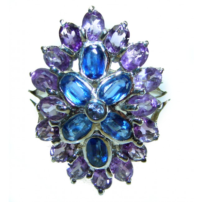 Authentic Kyanite .925 Sterling Silver handcrafted Ring size 9