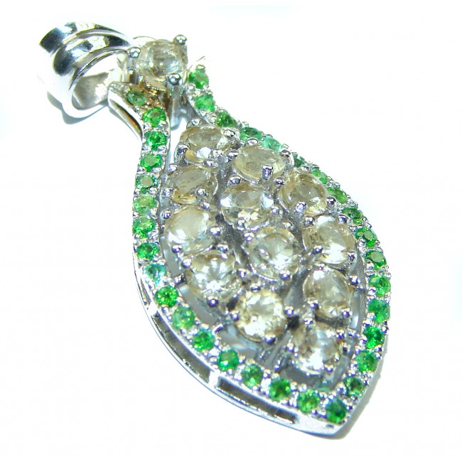 Luxurious Style Natural Citrine .925 Sterling Silver handmade Statement pendant - photo 1