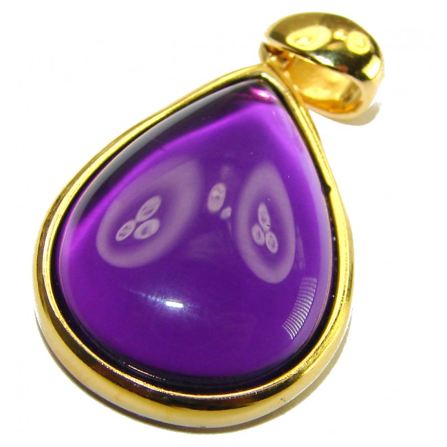 Vintage Design Amethyst 14K Rose Gold over .925 Sterling Silver handcrafted Pendant - photo 2