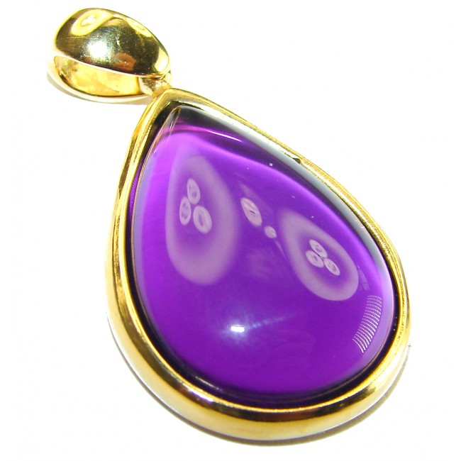 Vintage Design Amethyst 14K Rose Gold over .925 Sterling Silver handcrafted Pendant - photo 1