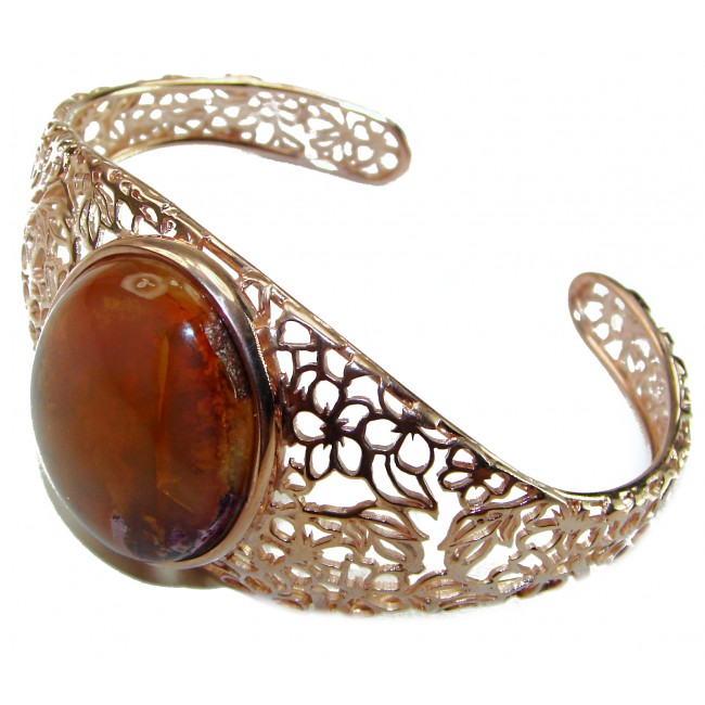 Authentic Mexican Opal handmade 14K Rose Gold over .925 Sterling Silver Bracelet / Cuff - photo 1