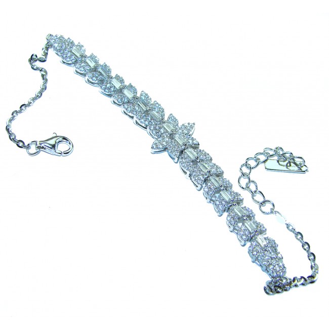 Dazzling Star Exclusive White Topaz .925 Sterling Silver handcrafted .925 Sterling Silver Bracelet - photo 2