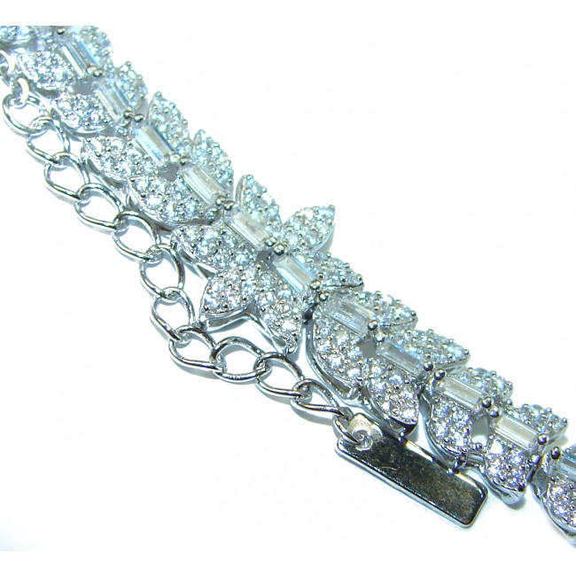 Dazzling Star Exclusive White Topaz .925 Sterling Silver handcrafted .925 Sterling Silver Bracelet - photo 1