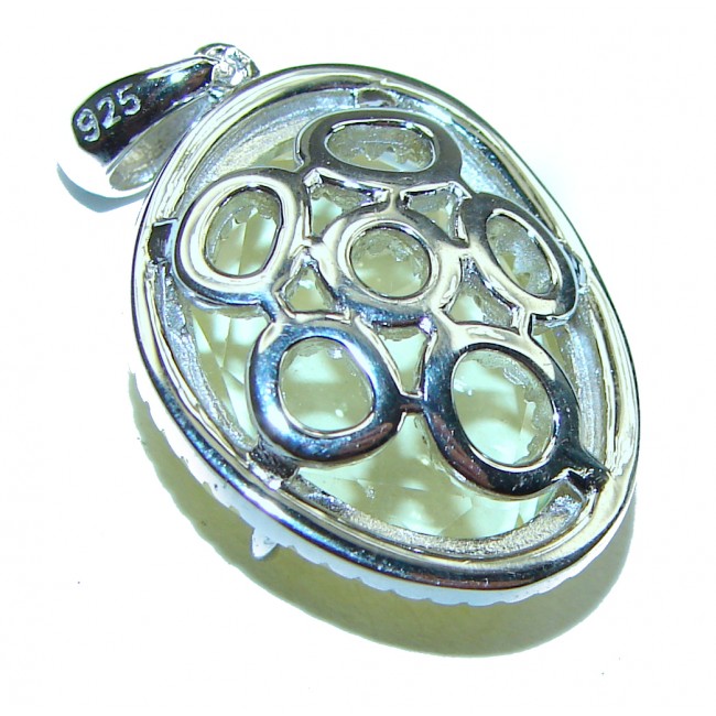 Splendid 10.5 carat Citrine .925 Sterling Silver Handcrafted handmade Pendant - photo 1