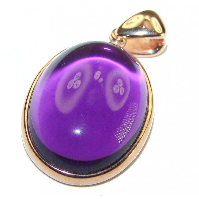 Vintage Design Amethyst 14K Gold over .925 Sterling Silver handcrafted Pendant - photo 2