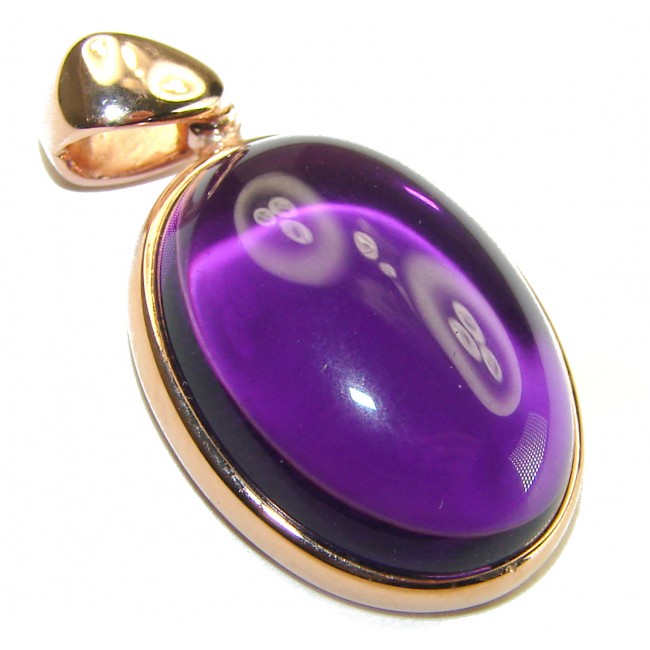 Vintage Design Amethyst 14K Gold over .925 Sterling Silver handcrafted Pendant - photo 1