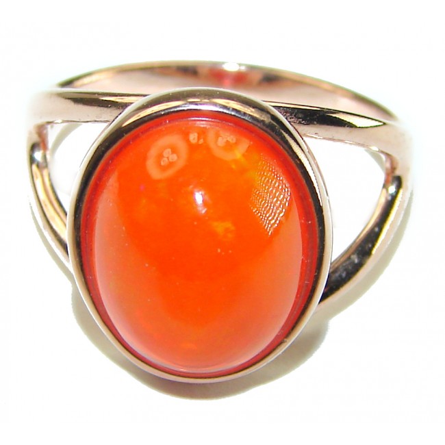 Golden Galaxy Ethiopian Opal 18K Rose Gold over .925 Sterling Silver handcrafted Ring size 7 - photo 3