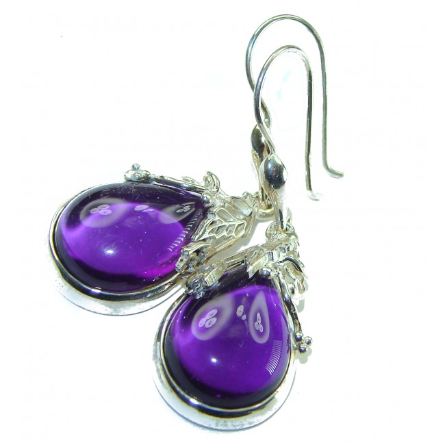 Lavender Fields Pink Amethyst .925 Sterling Silver handcrafted Statement earrings