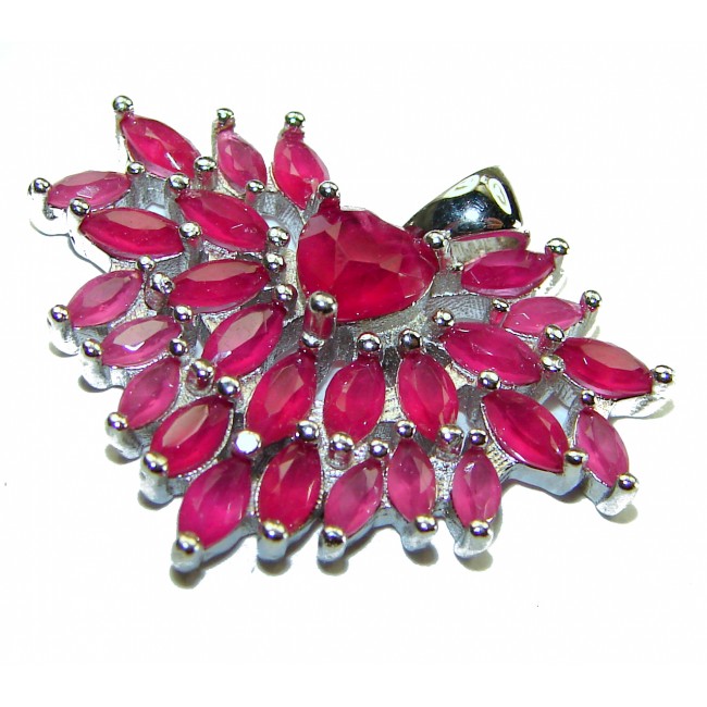 Angel's Heart 10 carat Ruby .925 Sterling Silver handmade pendant - photo 3