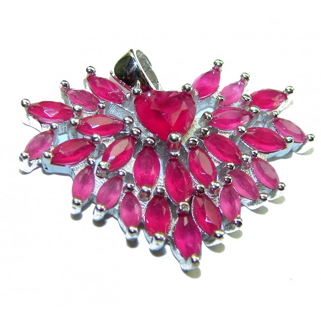 Angel's Heart 10 carat Ruby .925 Sterling Silver handmade pendant - photo 1