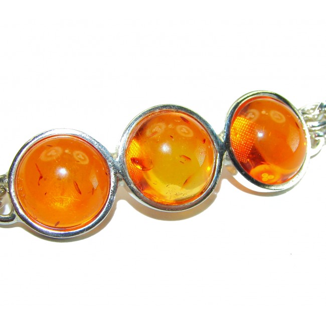 Excellent Baltic Amber .925 Sterling Silver entirely handcrafted Bracelet - photo 1