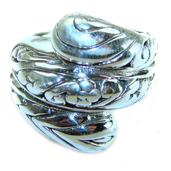 Natural Beauty Italy Made Silver Sterling Silver ring s. 8 - photo 2