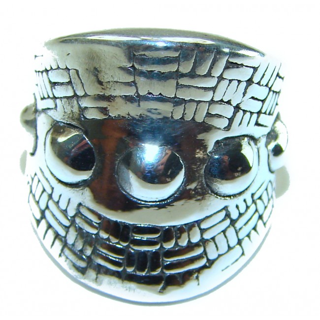 Large Bali made .925 Sterling Silver handcrafted Ring s. 5 3/4