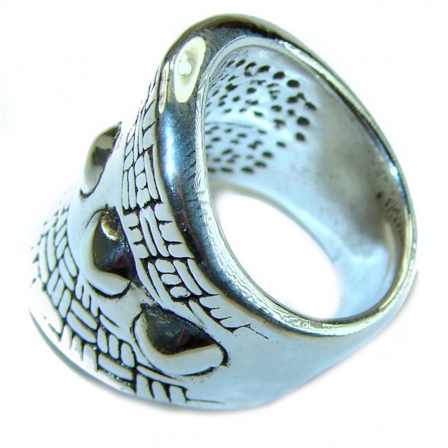 Large Bali made .925 Sterling Silver handcrafted Ring s. 5 3/4