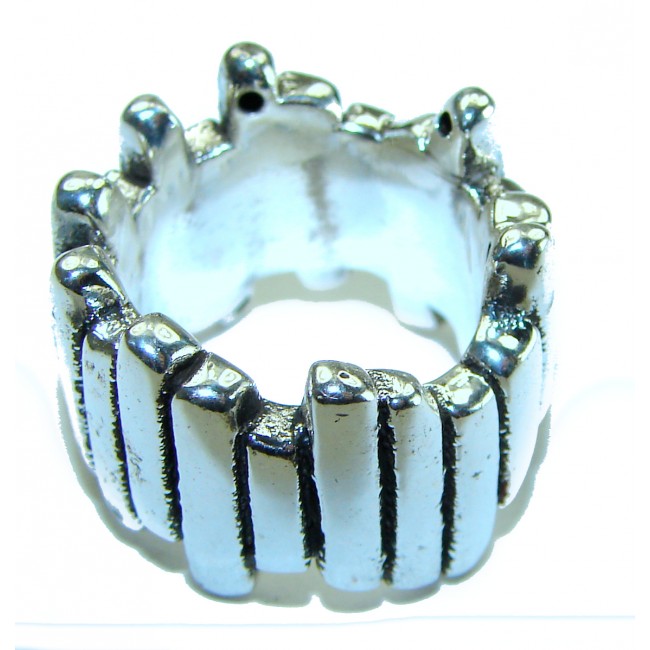 Large Bali made .925 Sterling Silver handcrafted Ring s. 5 3/4