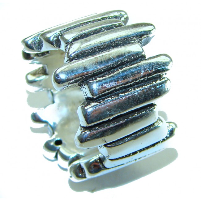 Large Bali made .925 Sterling Silver handcrafted Ring s. 5 3/4
