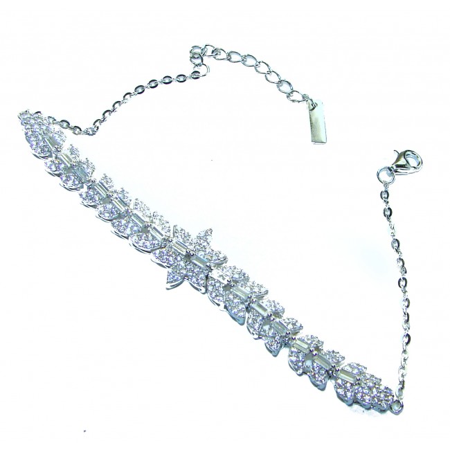 Dazzling Star Exclusive White Topaz .925 Sterling Silver handcrafted .925 Sterling Silver Bracelet - photo 3