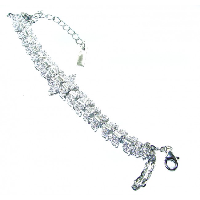 Dazzling Star Exclusive White Topaz .925 Sterling Silver handcrafted .925 Sterling Silver Bracelet - photo 2