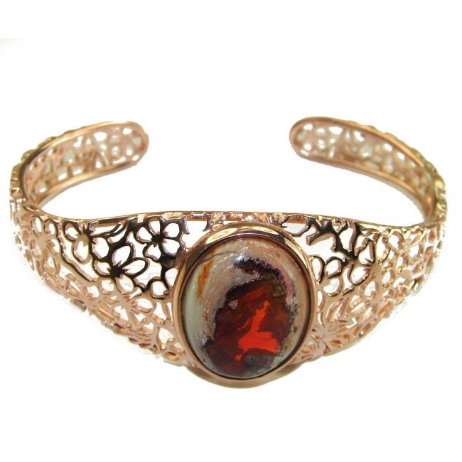 Dolce Vita Authentic 28.5 carat Mexican Opal handmade 14K Rose Gold over .925 Sterling Silver Bracelet / Cuff - photo 2