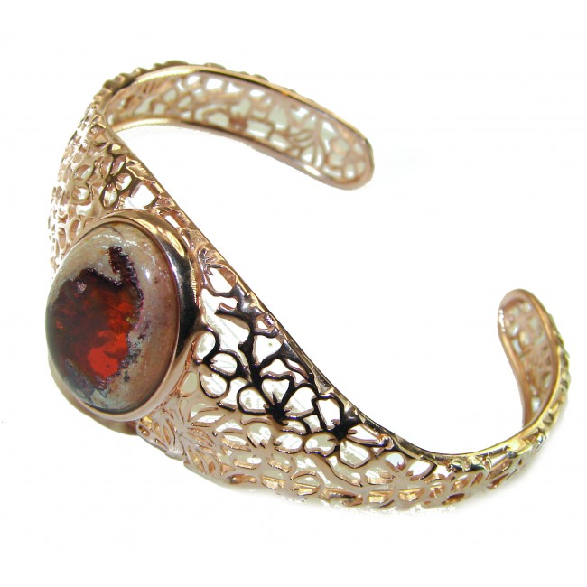 Dolce Vita Authentic 28.5 carat Mexican Opal handmade 14K Rose Gold over .925 Sterling Silver Bracelet / Cuff - photo 1