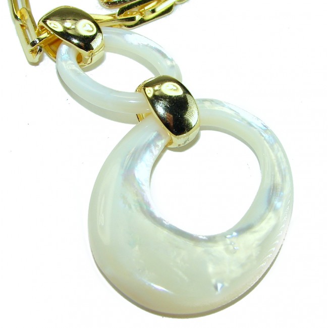 Precious White Blister Pearl 14K Gold over .925 Sterling Silver Necklace - photo 3