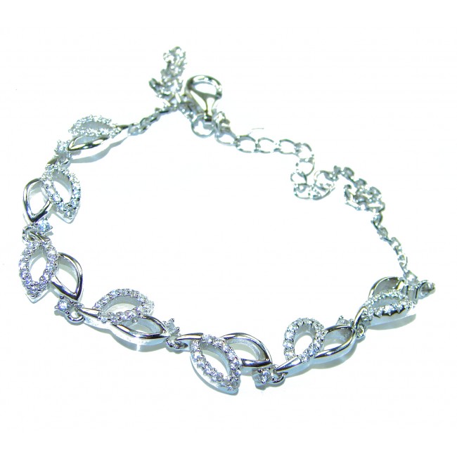 Dazzling Star Exclusive White Topaz .925 Sterling Silver handcrafted .925 Sterling Silver Bracelet - photo 3