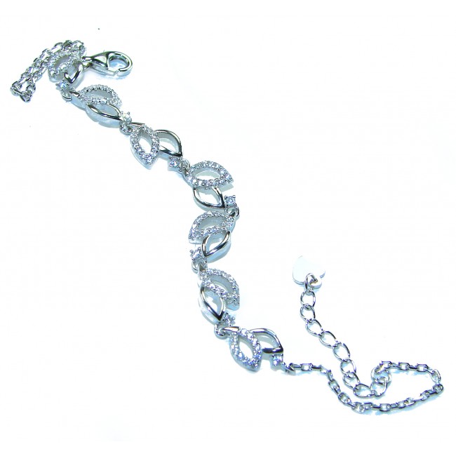 Dazzling Star Exclusive White Topaz .925 Sterling Silver handcrafted .925 Sterling Silver Bracelet - photo 2