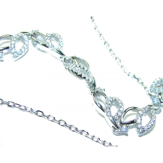 Dazzling Star Exclusive White Topaz .925 Sterling Silver handcrafted .925 Sterling Silver Bracelet - photo 1