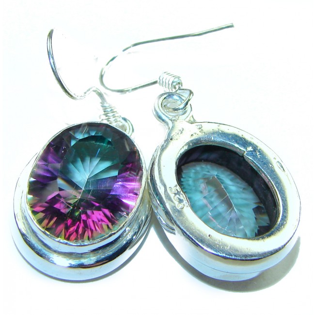 11.2 carat Mystic Topaz .925 Sterling Silver earrings