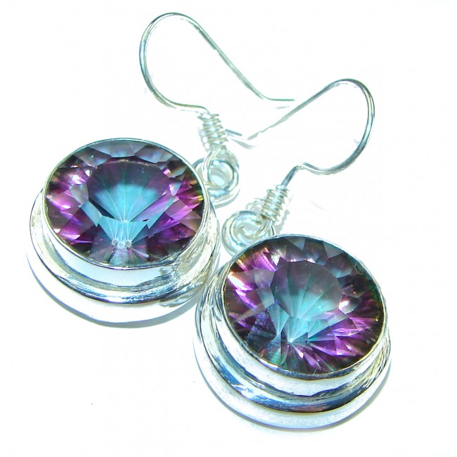 11.2 carat Mystic Topaz .925 Sterling Silver earrings