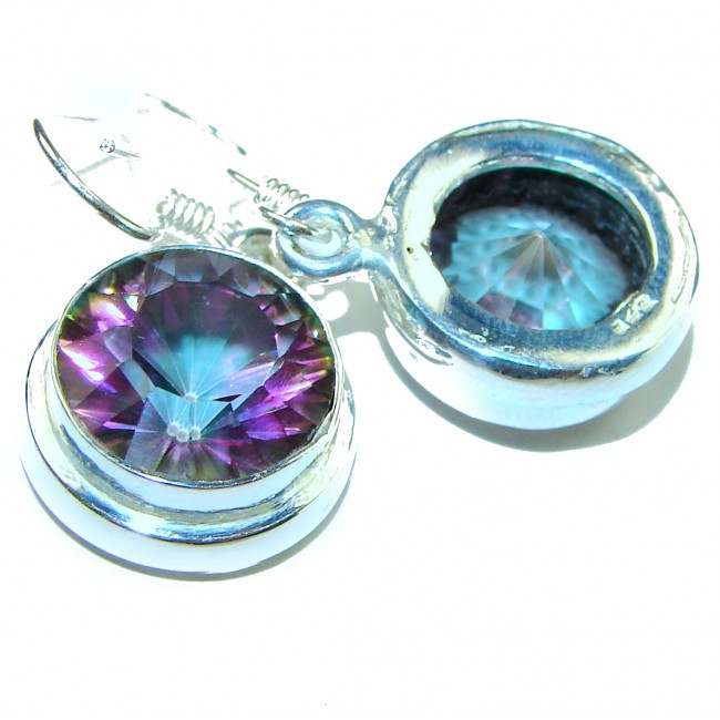11.2 carat Mystic Topaz .925 Sterling Silver earrings