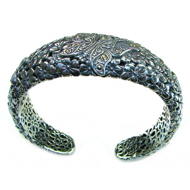 Spectacular - Large Heave Butterfly Bali Made .925 Sterling Silver handcrafted Bracelet / Cuff - photo 3