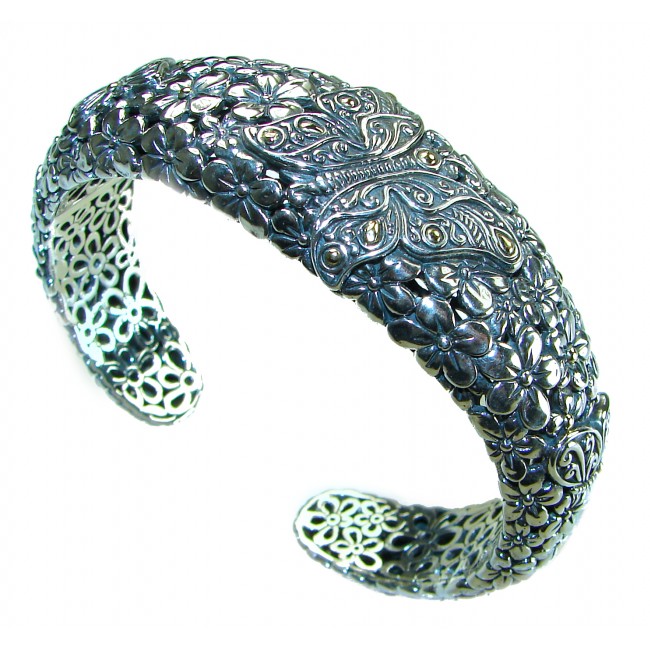 Spectacular - Large Heave Butterfly Bali Made .925 Sterling Silver handcrafted Bracelet / Cuff - photo 2