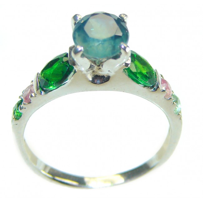 Emma 0.5 carat Sapphire .925 Sterling Silver Handcrafted Ring size 6 1/2 - photo 2