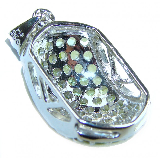 Alessia authentic 12.9 carat Peridot .925 Sterling Silver handmade Pendant - photo 1