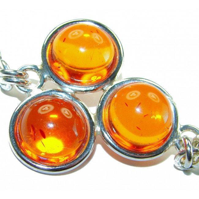 Excellent Baltic Amber .925 Sterling Silver entirely handcrafted Bracelet - photo 1