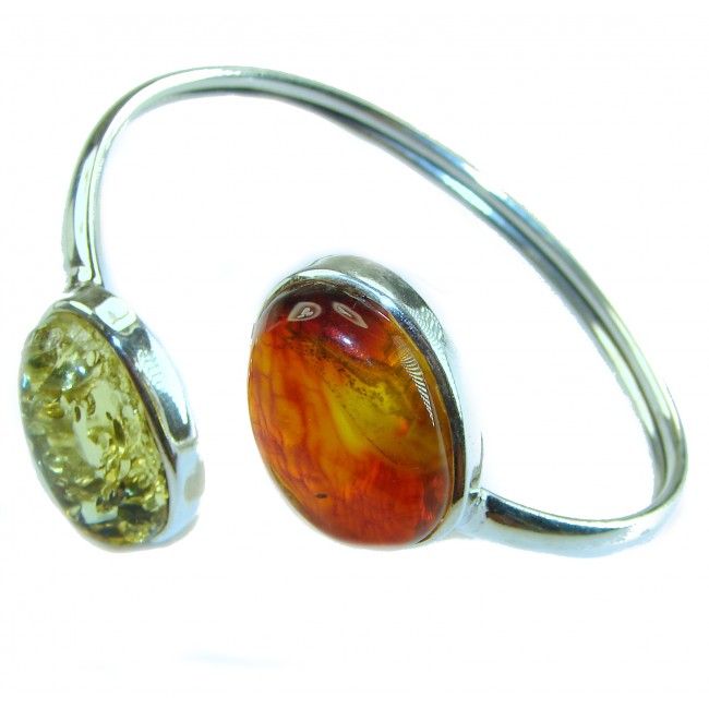 Vintage Design Genuine 20.5 carat Baltic Amber .925 Sterling Silver handmade Bracelet - photo 1
