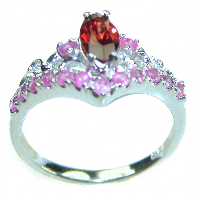 Timeless Treasure 1.7 carat Ruby .925 Sterling Silver handcrafted Ring size 6 - photo 3