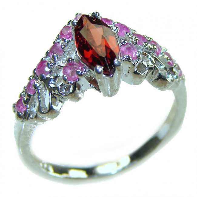 Timeless Treasure 1.7 carat Ruby .925 Sterling Silver handcrafted Ring size 6 - photo 2