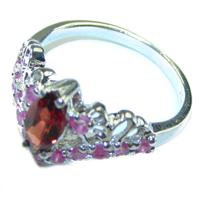 Timeless Treasure 1.7 carat Ruby .925 Sterling Silver handcrafted Ring size 6 - photo 1
