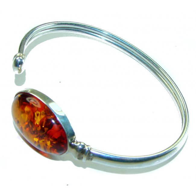 Vintage Design Genuine 18.5 carat Baltic Amber .925 Sterling Silver handmade Bracelet - photo 1