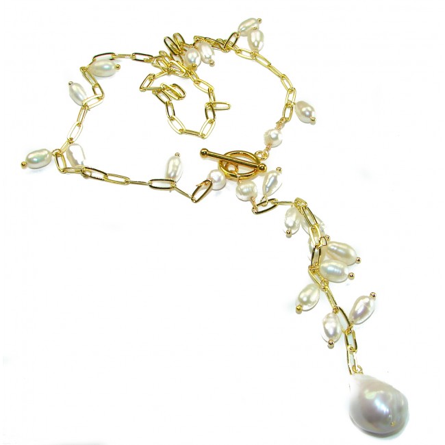 Unparalleled glow of Mother of Pearl 10K Gold over .925 Sterling Silver handmade Necklace - photo 3